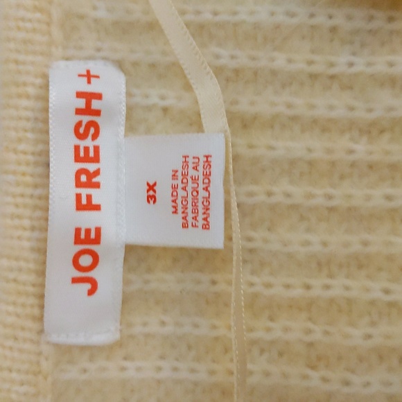 Joe Fresh| NWT Cream Wrap Cardigan With Attached Cloth Belt Acrylic Blend - Picture 7 of 14